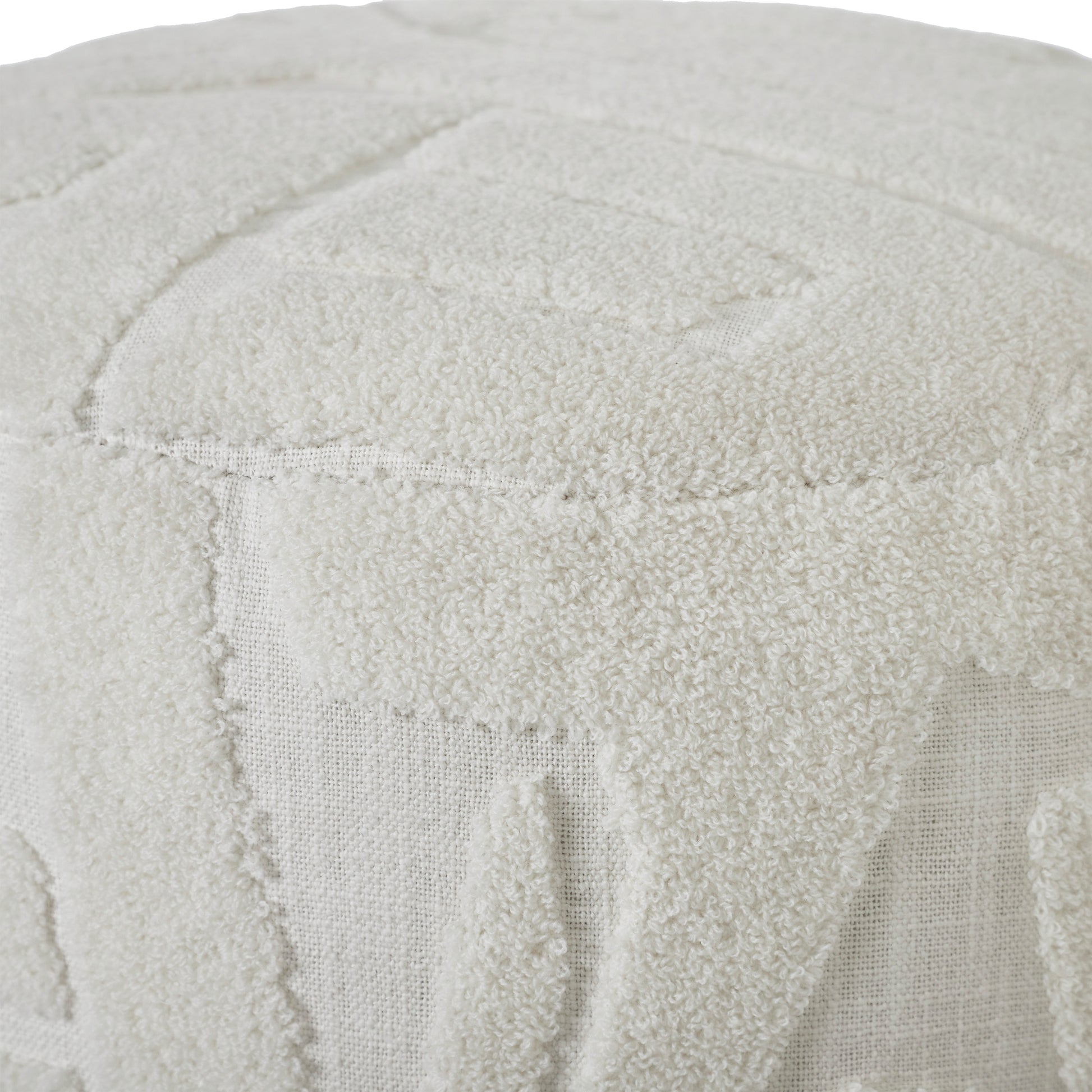 Trento Indoor Embroidered Stool, Ivory-Stool-DECOROLALA