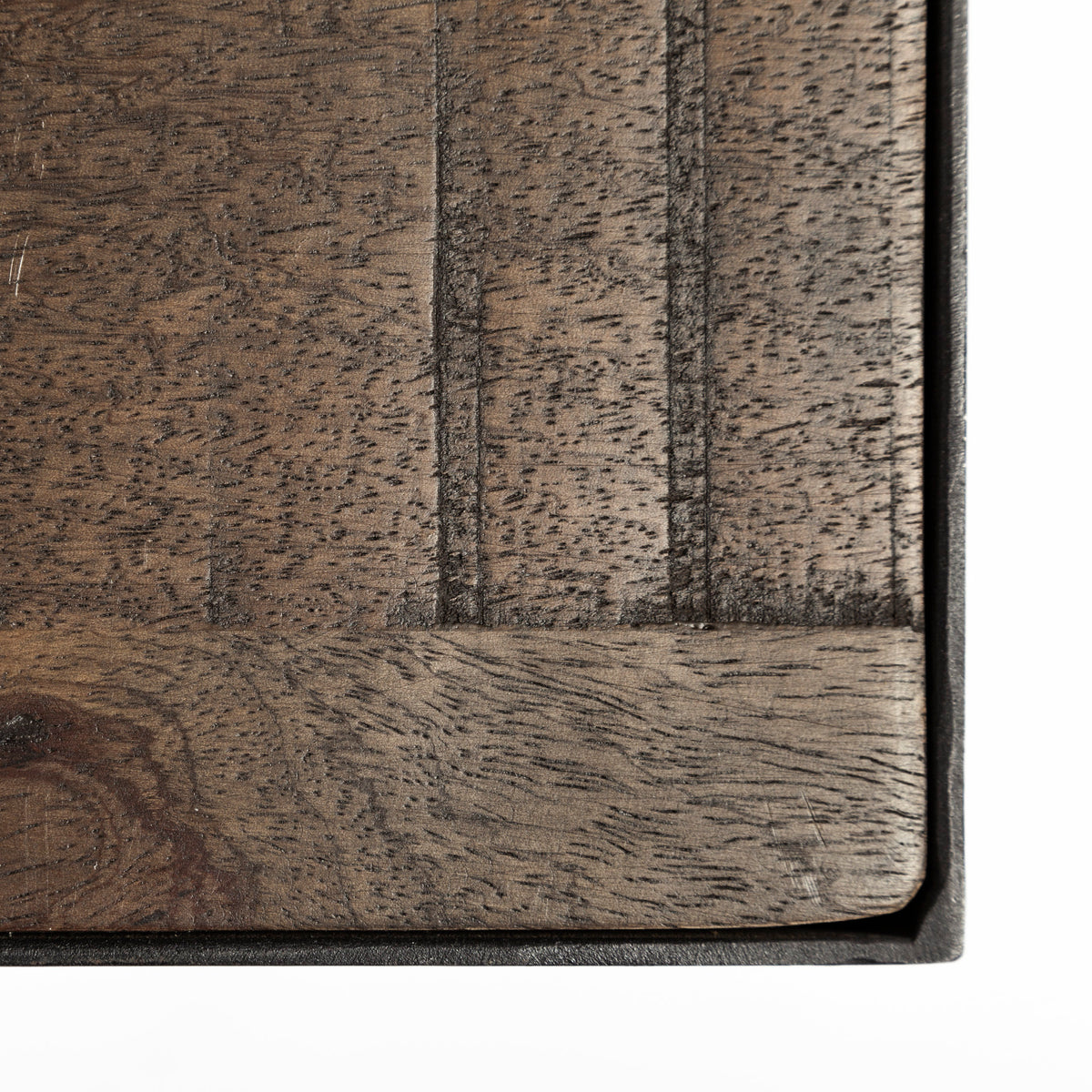Trestman III 66L x 18W Brown Wood Top W/Black Iron Base Accent Bench-Benches-DECOROLALA