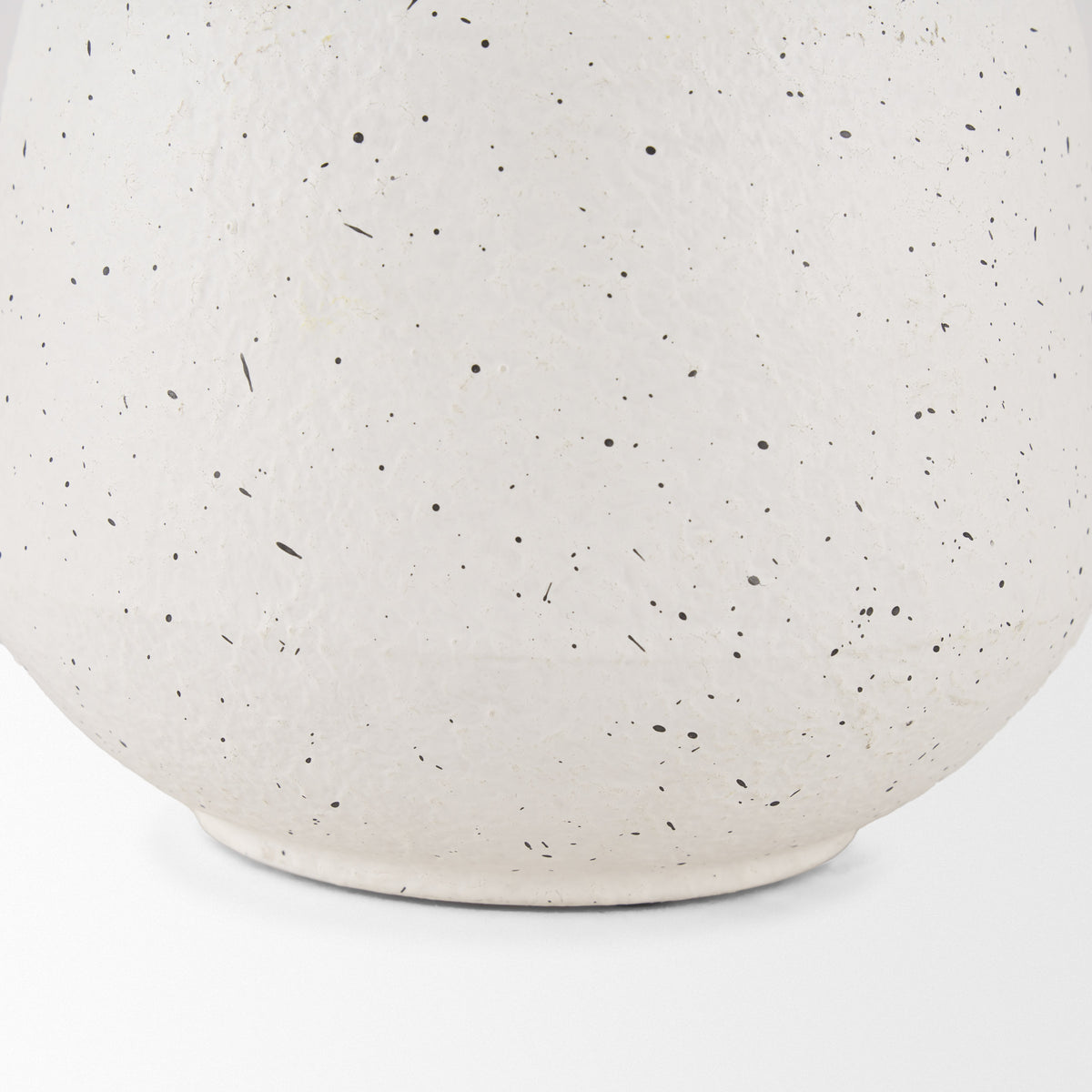 Treva Small White w/ Black Speckles Metal Vase-Vase-DECOROLALA