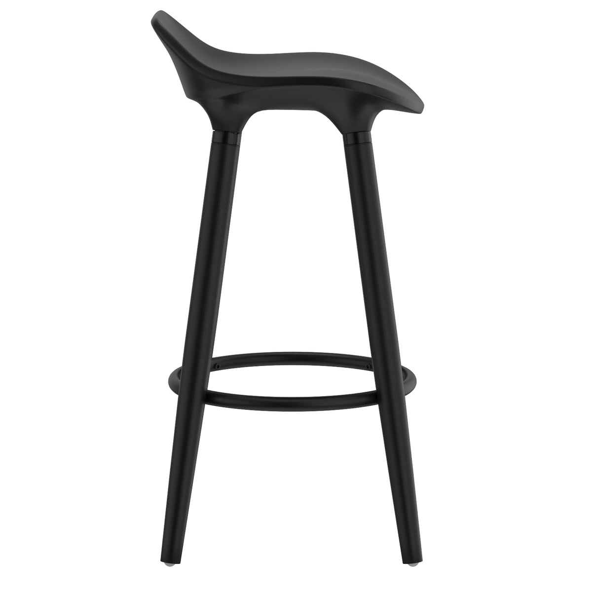 Trex Counter Stool - Black ABS Plastic Modern Seat-Counter Stools-DECOROLALA