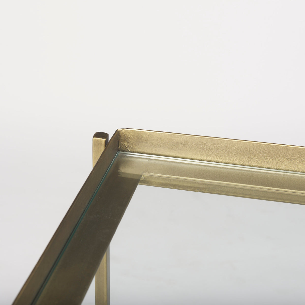 Trey Gold Metal W/Glass Accent Table-Accent Tables-DECOROLALA