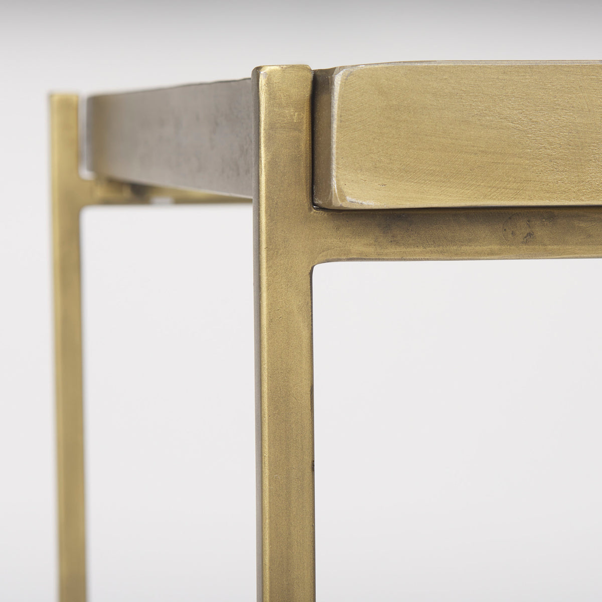 Trey Gold Metal W/Glass Accent Table-Accent Tables-DECOROLALA