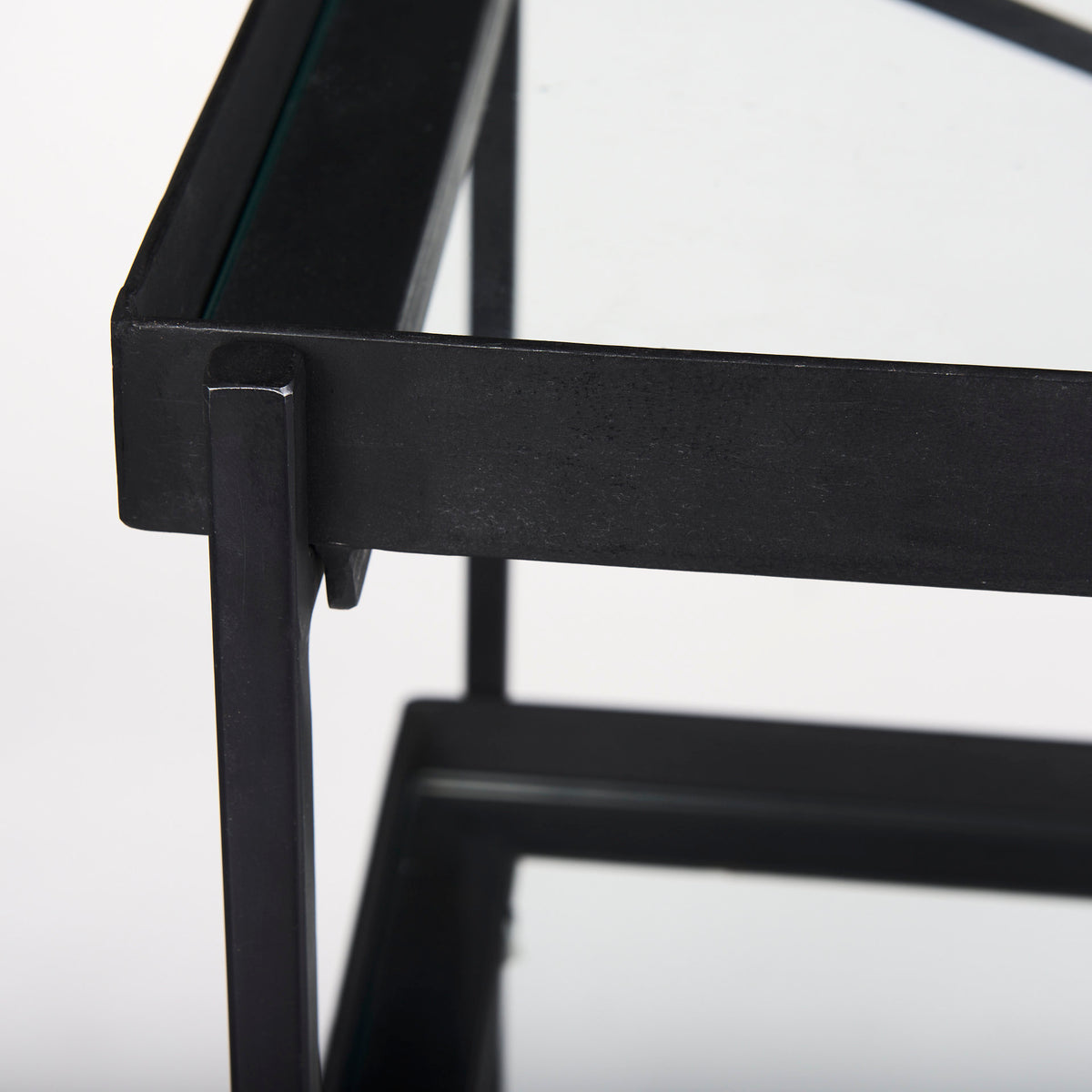 Trey Metal and Glass Console Table-Console Tables-DECOROLALA