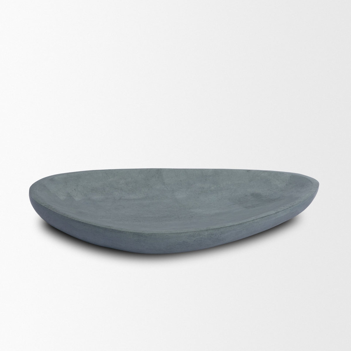 Tria Rounded Triangular Grey Marble Decorative Tray-Trays-DECOROLALA