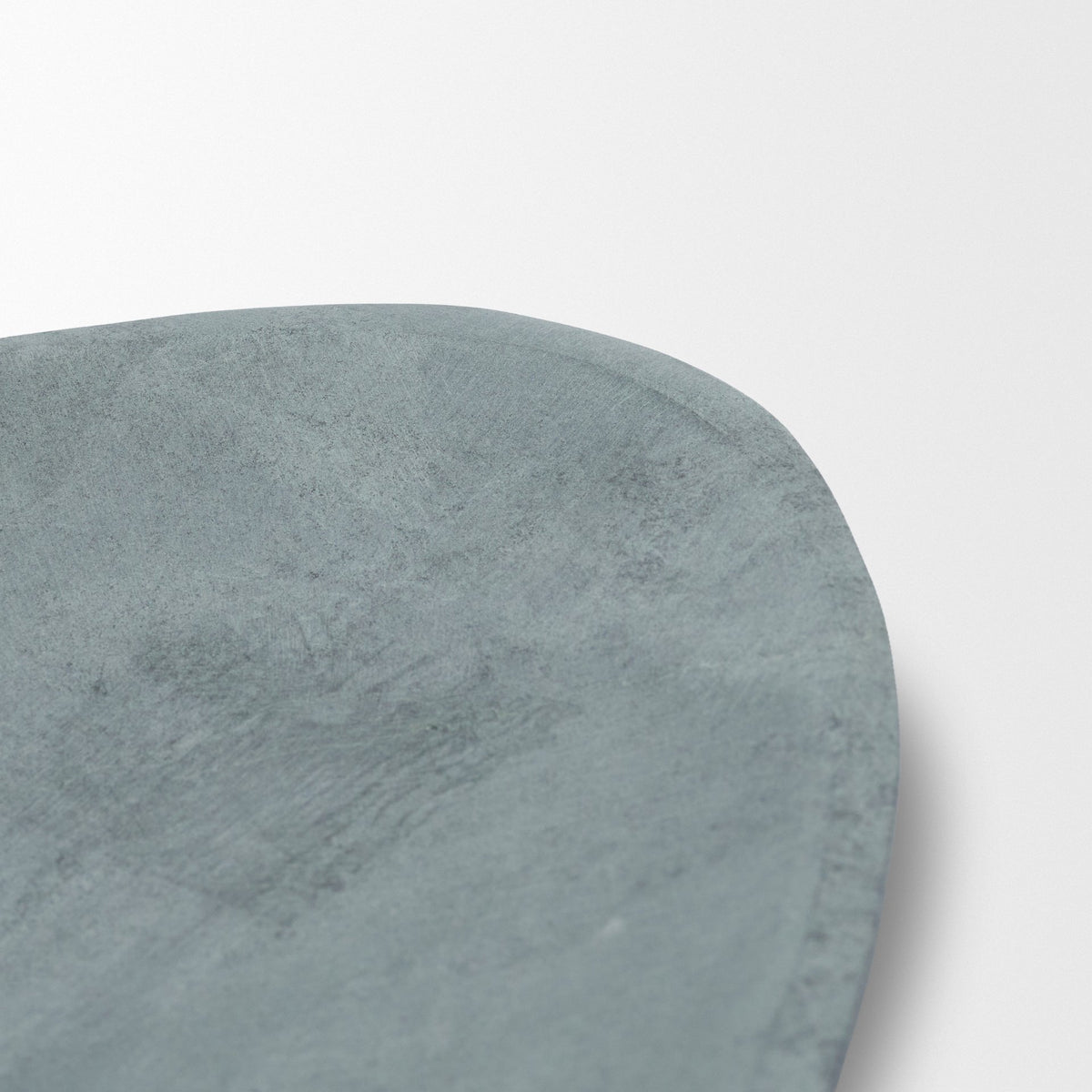 Tria Rounded Triangular Grey Marble Decorative Tray-Trays-DECOROLALA