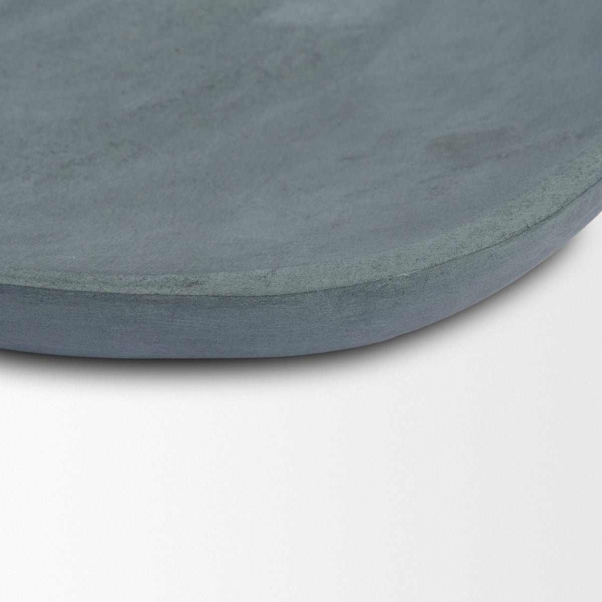 Tria Rounded Triangular Grey Marble Decorative Tray-Trays-DECOROLALA