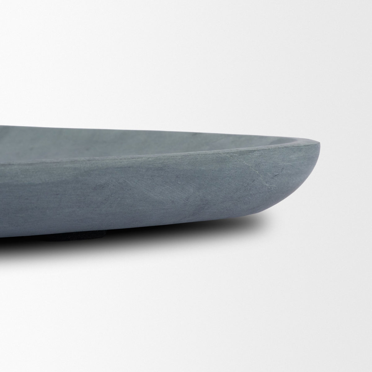Tria Rounded Triangular Grey Marble Decorative Tray-Trays-DECOROLALA