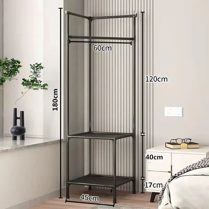 Triangle Corner Coat Rack - Modern Metal Portable Storage-Coat & Hat Racks-DECOROLALA