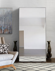Trilo 60" Tall Rectangle Full Length Mirror, Black-Full Length Mirror-DECOROLALA