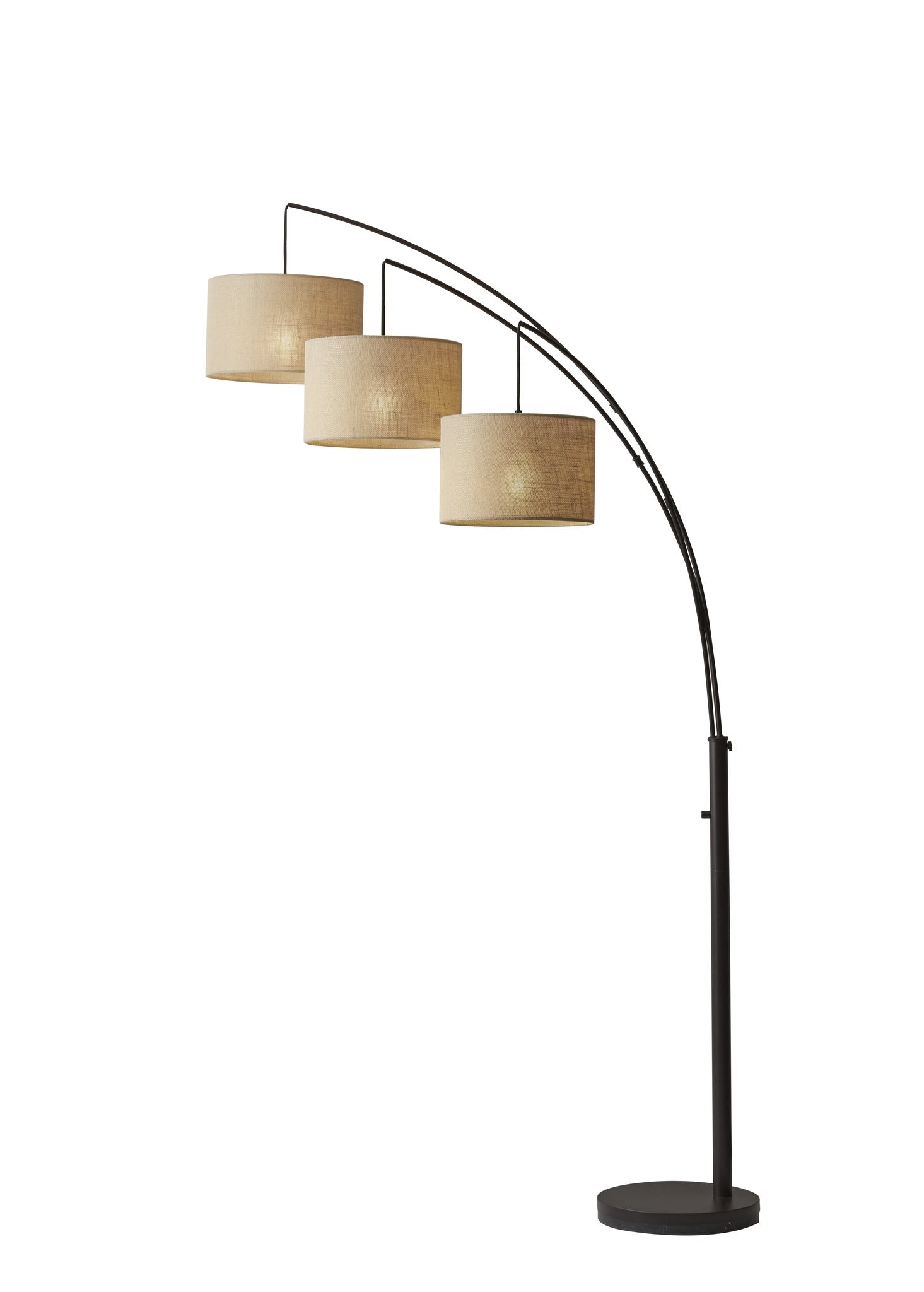 Trinity Arc Lamp - Beige 3-Arm Antique Bronze-Lighting-DECOROLALA