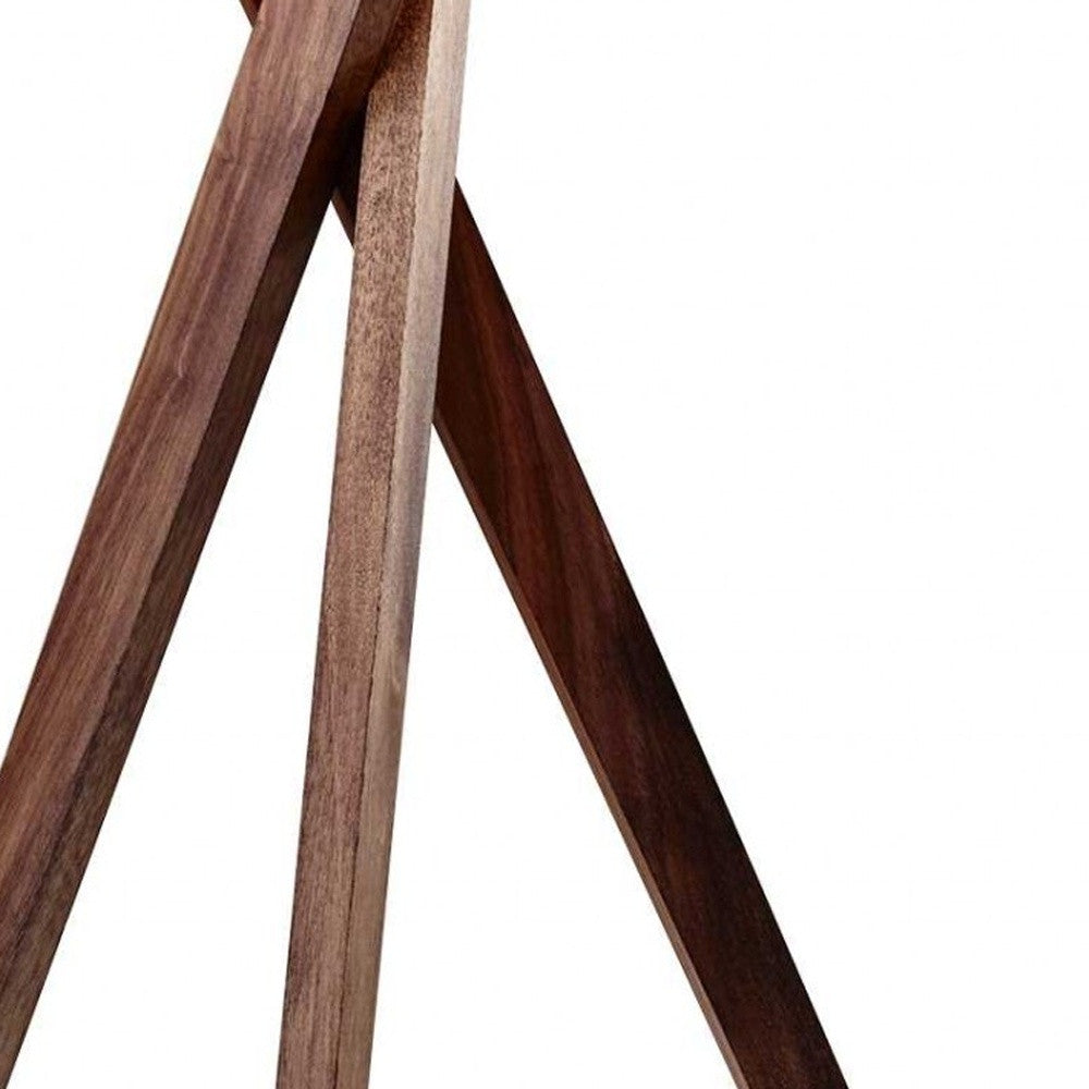 Tripod Leg Walnut Wood Table Lamp-Table Lamps-DECOROLALA