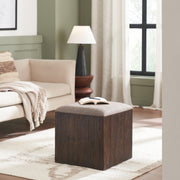 Tristan 18" Height Stool, Brown-Stools-DECOROLALA