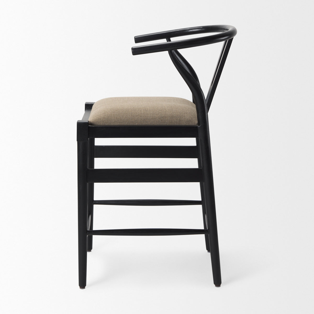 Trixie Cream Upholstered Seat Wood Frame Counter Stool-Bar Stools-DECOROLALA