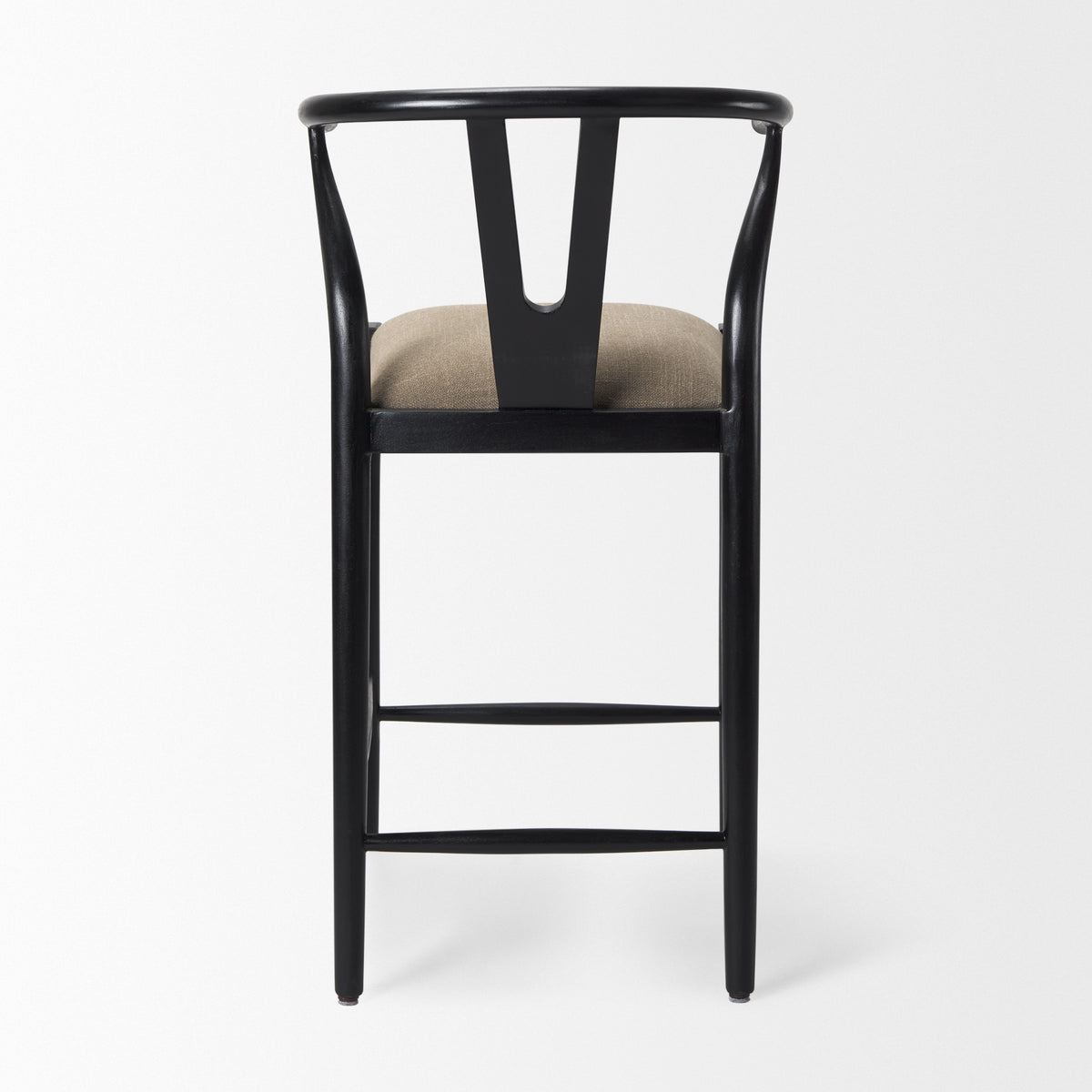 Trixie Cream Upholstered Seat Wood Frame Counter Stool-Bar Stools-DECOROLALA