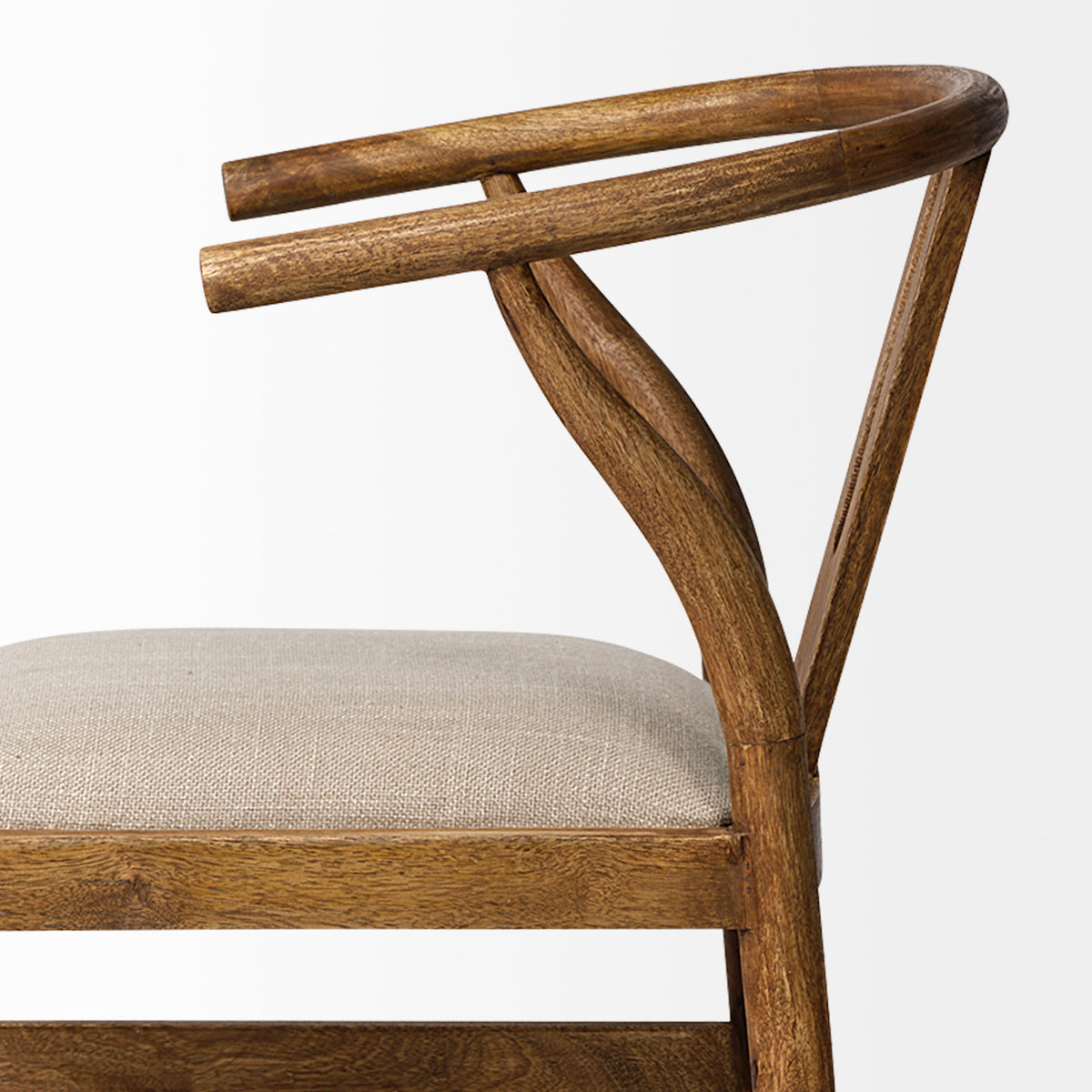 Trixie Cream Upholstered Seat Wood Frame Counter Stool-Bar Stools-DECOROLALA
