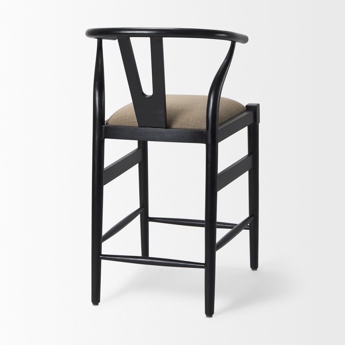 Trixie Cream Upholstered Seat Wood Frame Counter Stool-Bar Stools-DECOROLALA