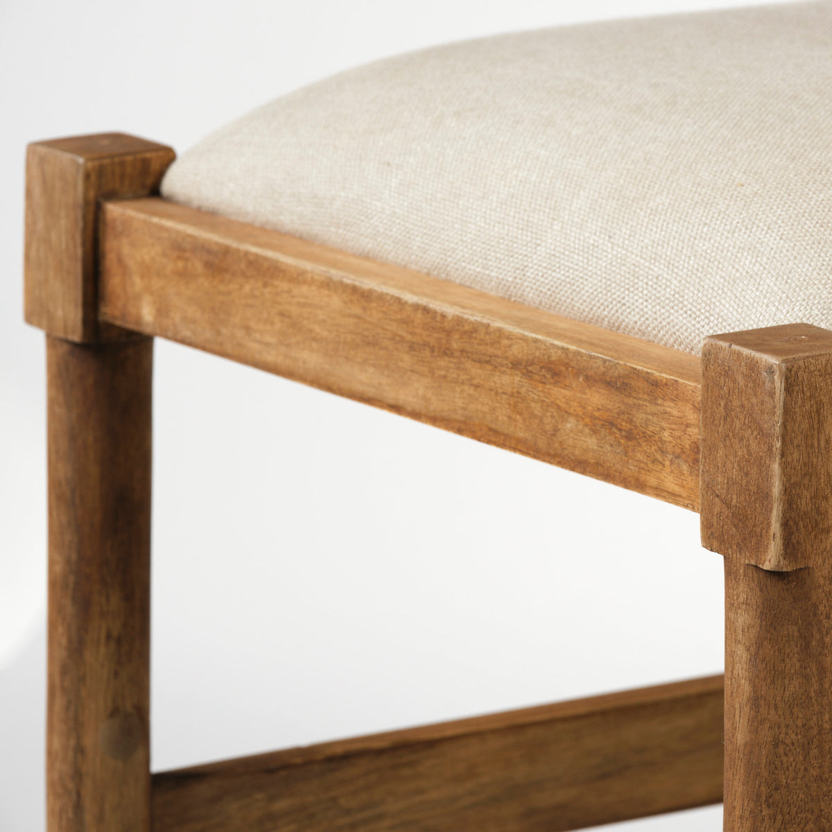 Trixie Cream Upholstered Seat Wood Frame Counter Stool-Bar Stools-DECOROLALA