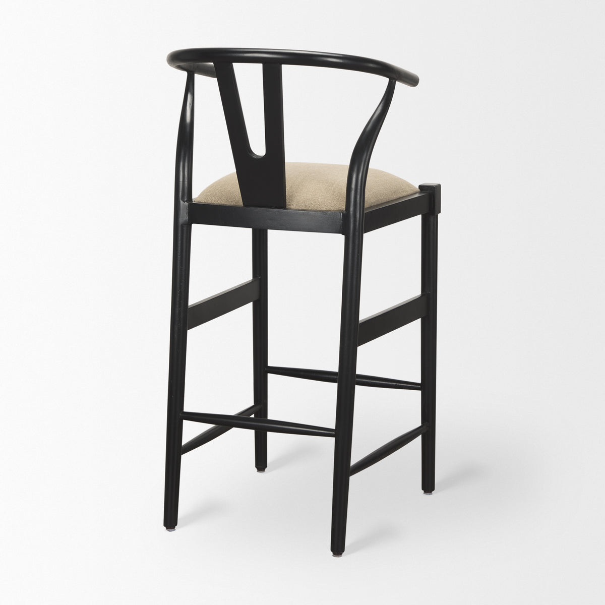 Trixie II Wood Bar Stool with Upholstered Seat-Bar Stools-DECOROLALA