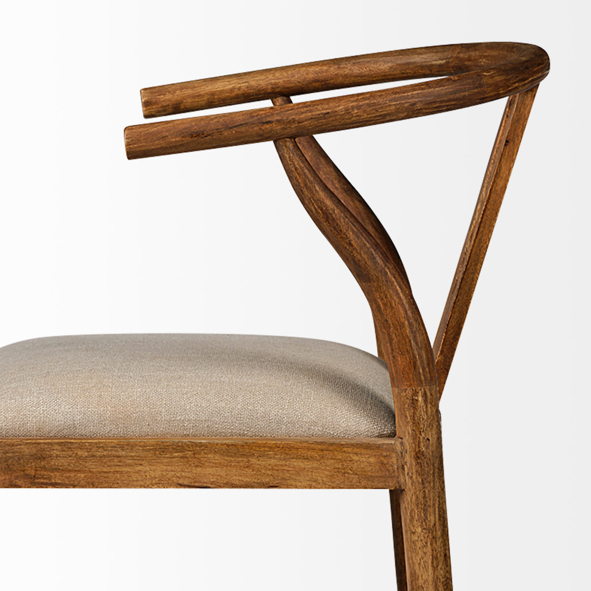 Trixie II Wood Bar Stool with Upholstered Seat-Bar Stools-DECOROLALA