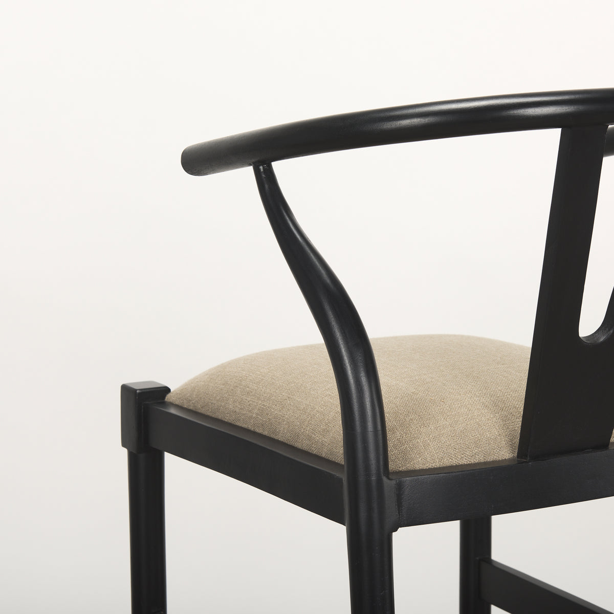 Trixie II Wood Bar Stool with Upholstered Seat-Bar Stools-DECOROLALA