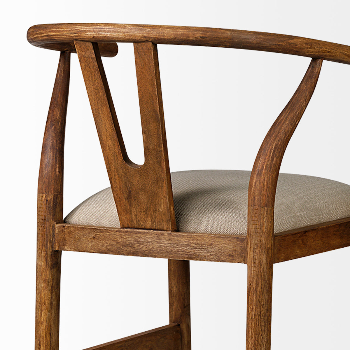 Trixie II Wood Bar Stool with Upholstered Seat-Bar Stools-DECOROLALA