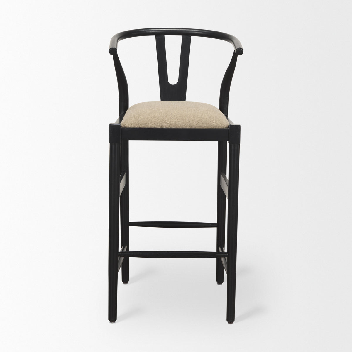 Trixie II Wood Bar Stool with Upholstered Seat-Bar Stools-DECOROLALA