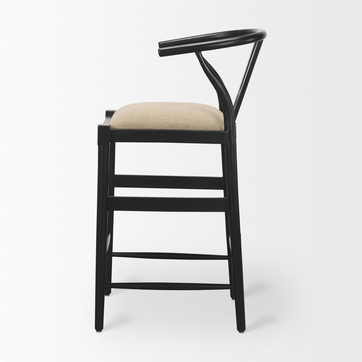 Trixie II Wood Bar Stool with Upholstered Seat-Bar Stools-DECOROLALA