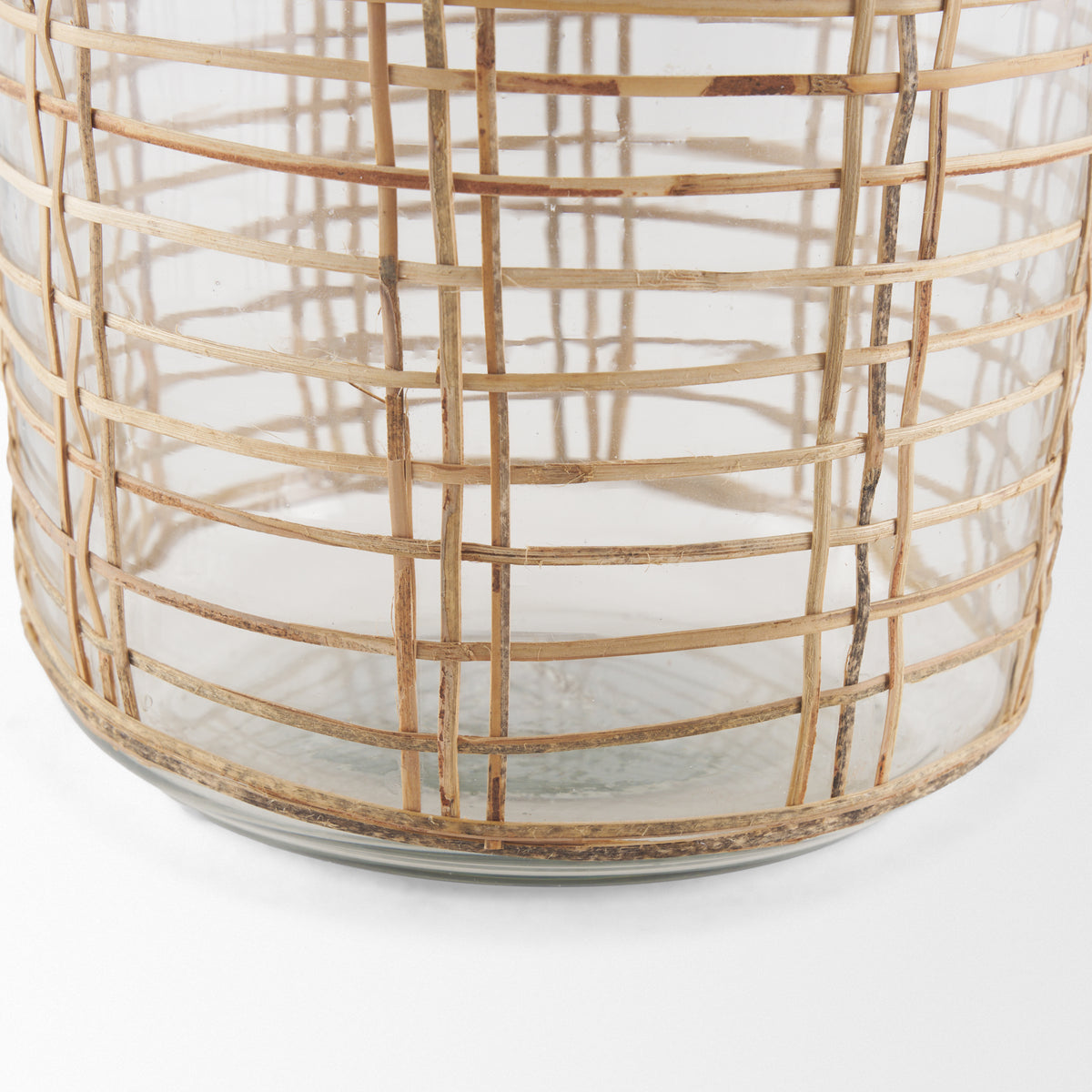 Troian Decorative Bottle - Rattan Wrapped Glass-Decorative Bottles-DECOROLALA