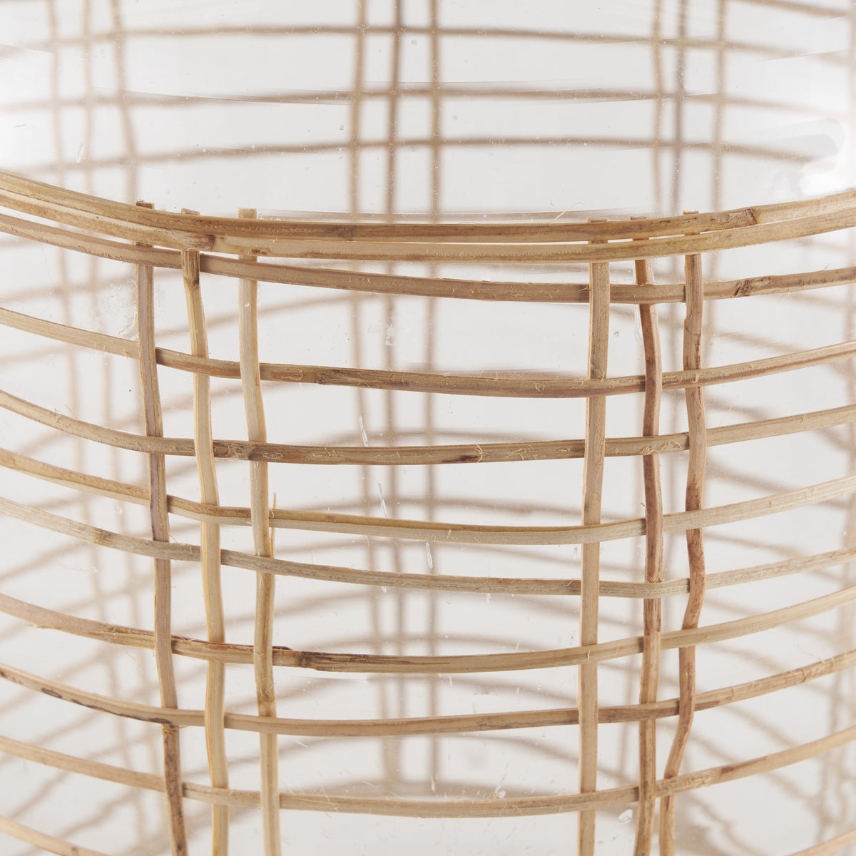 Troian Large Rattan Wrapped Glass Bottle-Decorative Bottles-DECOROLALA