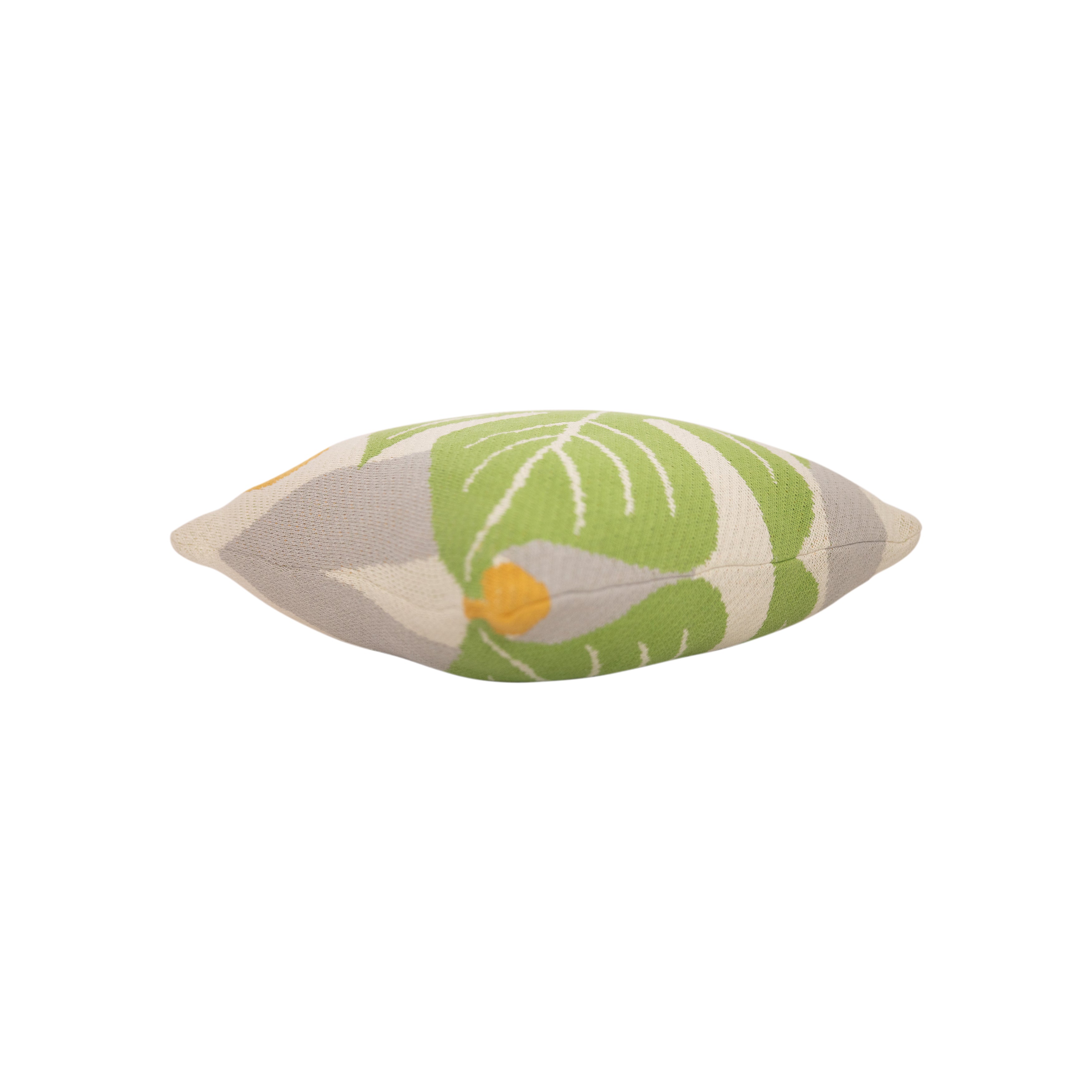 Tropical Leaf knit Decorative Pillow 18" x 18"-Decorative Cushions-DECOROLALA