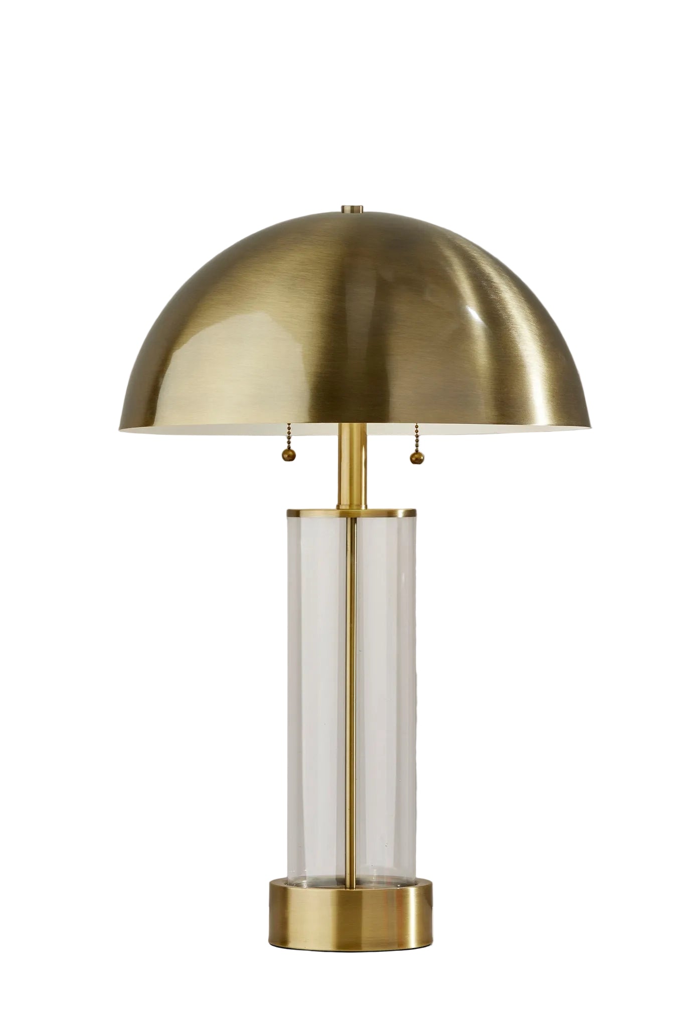 Troy Table Lamp 25" Dome Antique Brass-Lighting-DECOROLALA