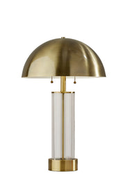 Troy Table Lamp 25" Dome Antique Brass-Lighting-DECOROLALA