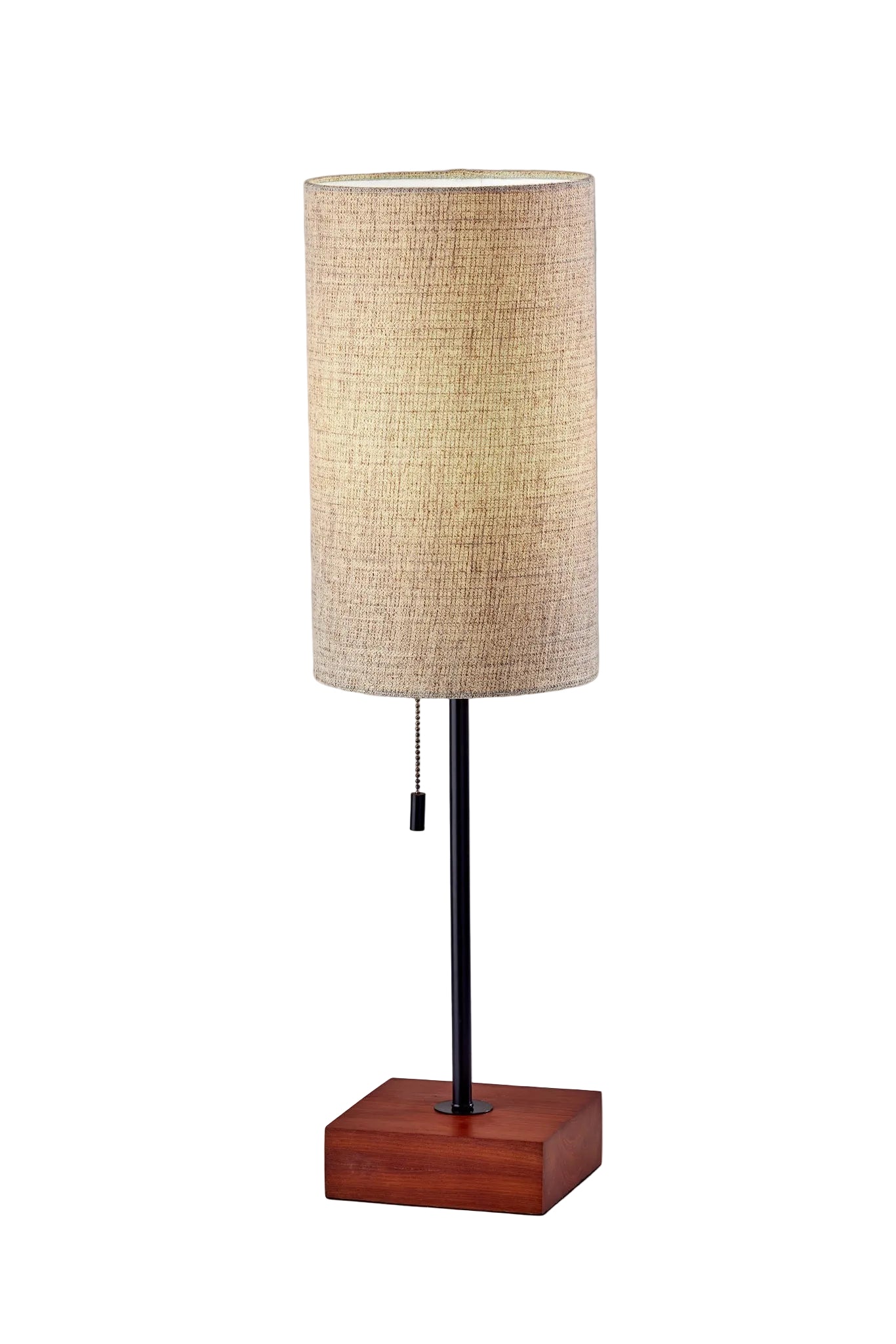 Trudy 26.75" Table Lamp - Walnut Base Beige Shade-Lighting-DECOROLALA