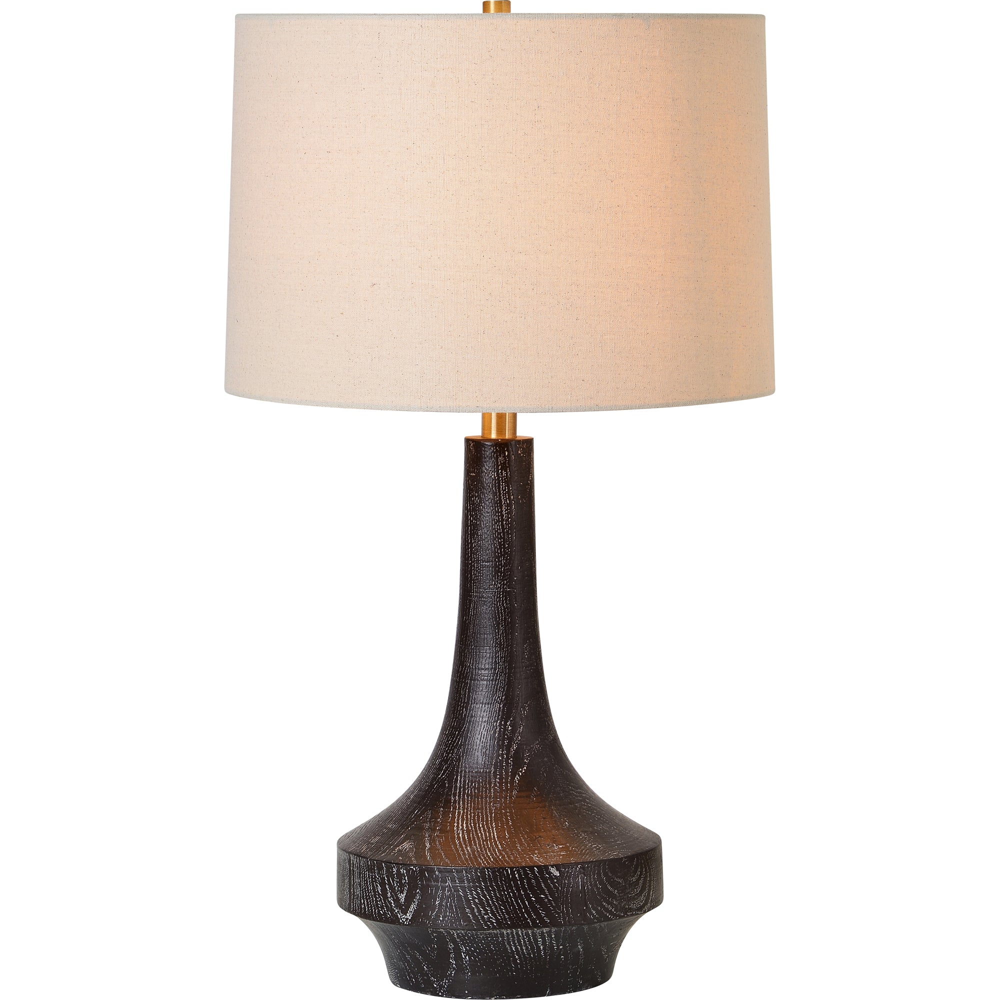 Truro 26.25" Table Lamp, Brown Wood Base-Table Lamp-DECOROLALA