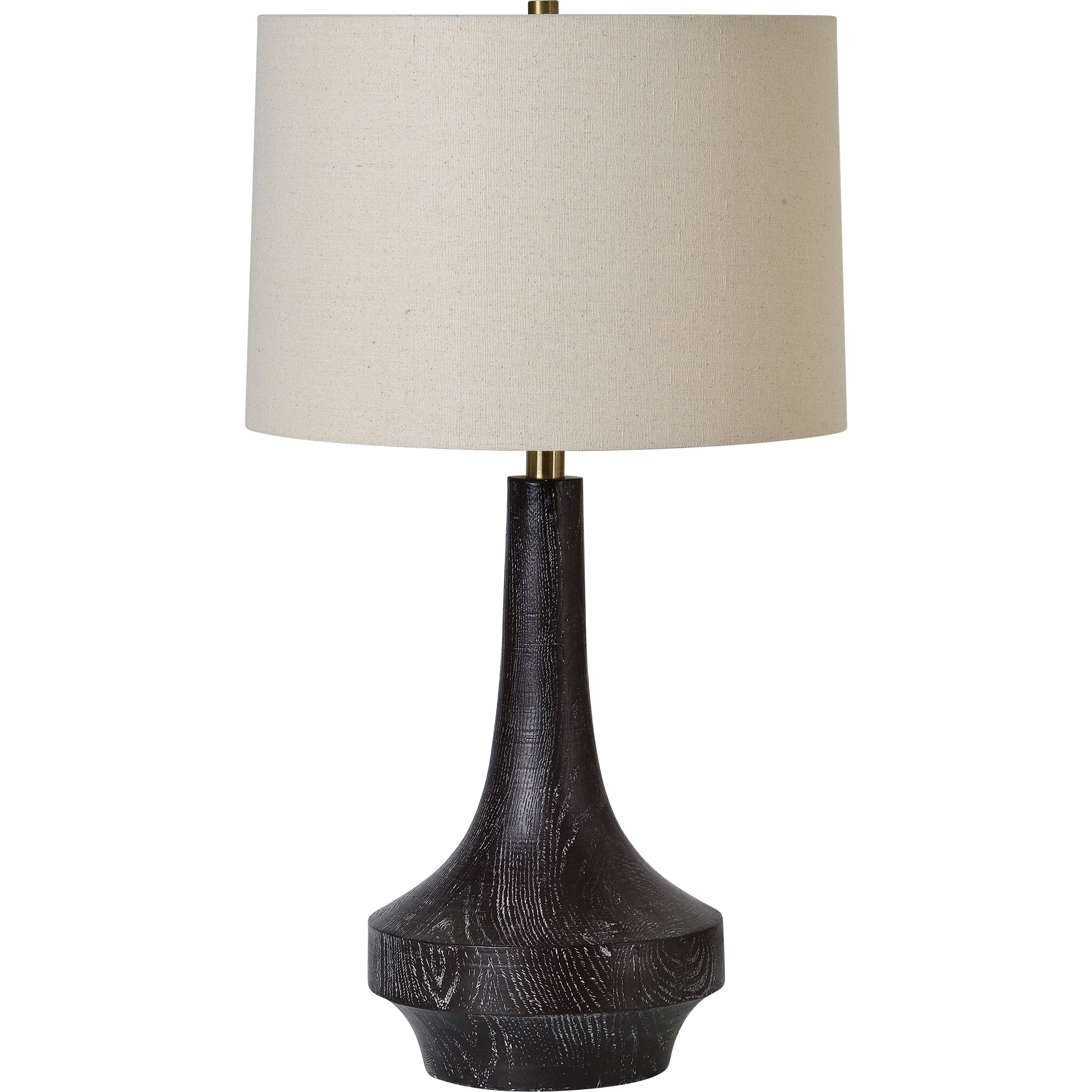 Truro 26.25" Table Lamp, Brown Wood Base-Table Lamp-DECOROLALA