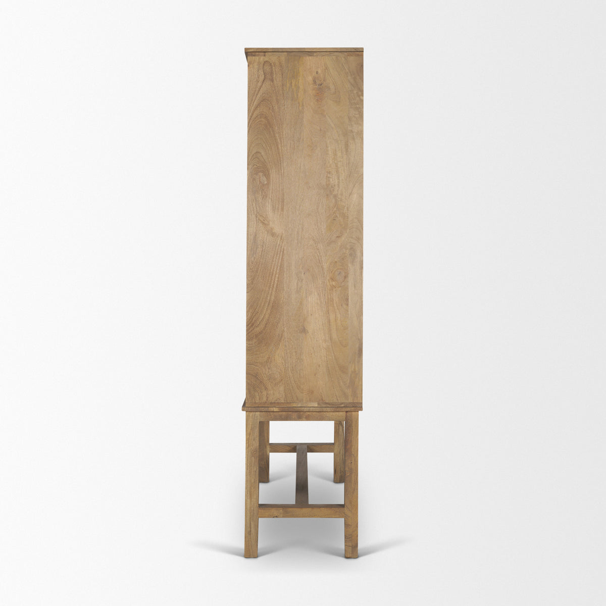 Truss Dark Wood 6 Door Tall Cabinet-Cabinets-DECOROLALA