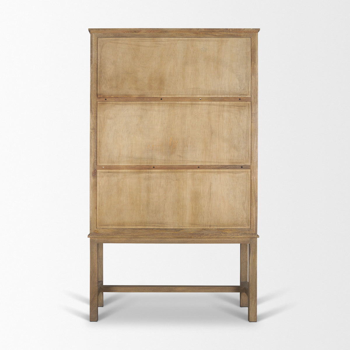Truss Dark Wood 6 Door Tall Cabinet-Cabinets-DECOROLALA