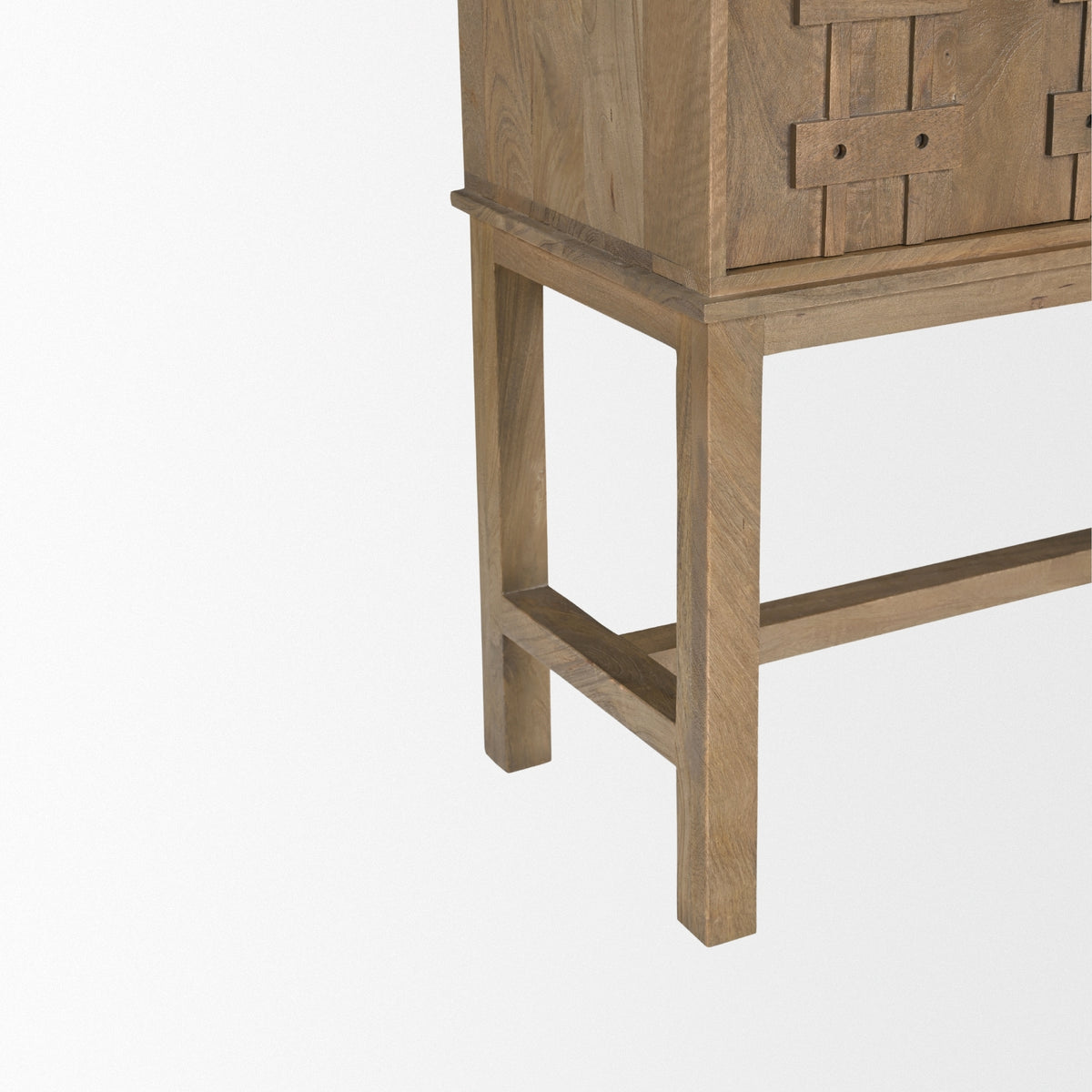 Truss Dark Wood 6 Door Tall Cabinet-Cabinets-DECOROLALA
