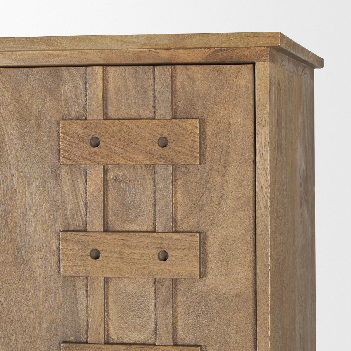 Truss Dark Wood 6 Door Tall Cabinet-Cabinets-DECOROLALA