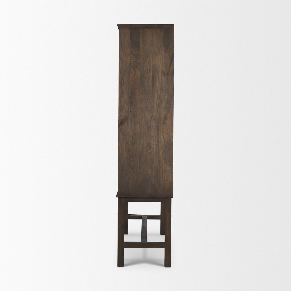 Truss Dark Wood 6 Door Tall Cabinet-Cabinets-DECOROLALA
