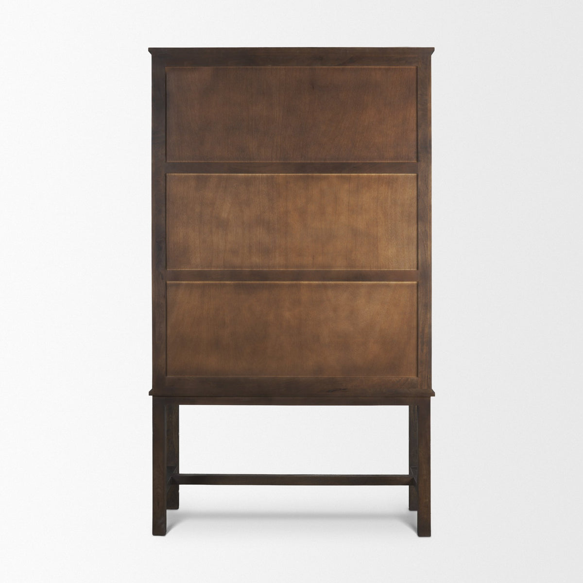 Truss Dark Wood 6 Door Tall Cabinet-Cabinets-DECOROLALA