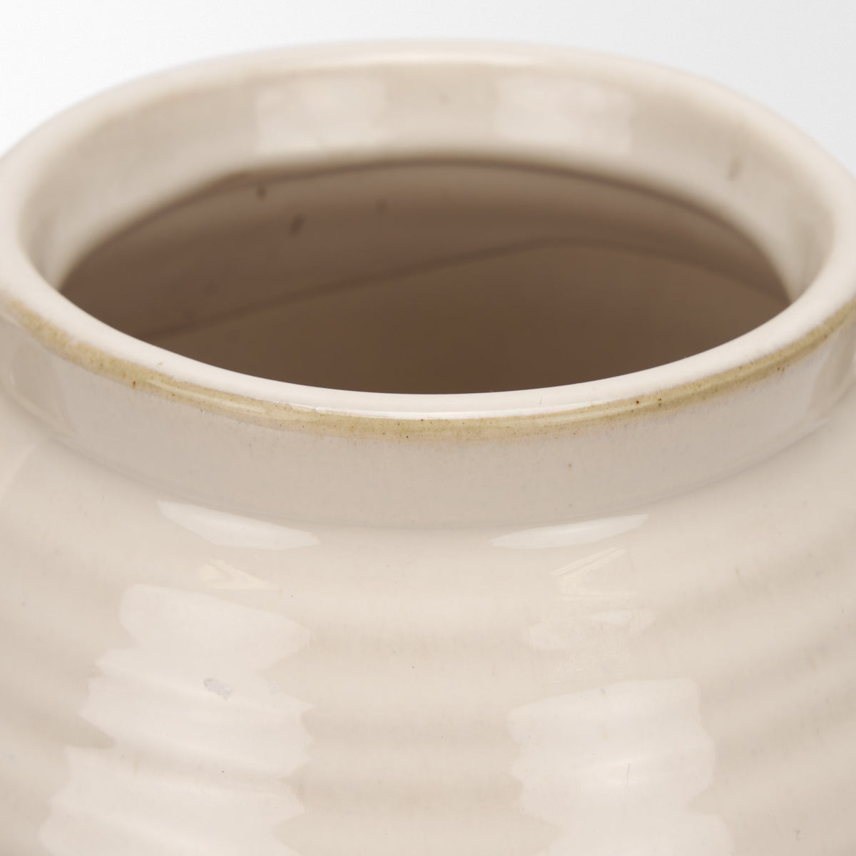 Tryna Small Beige w/ Matte Brown Ceramic Vase-Vase-DECOROLALA