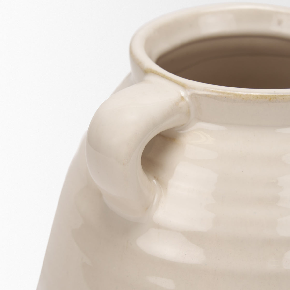 Tryna Small Beige w/ Matte Brown Ceramic Vase-Vase-DECOROLALA