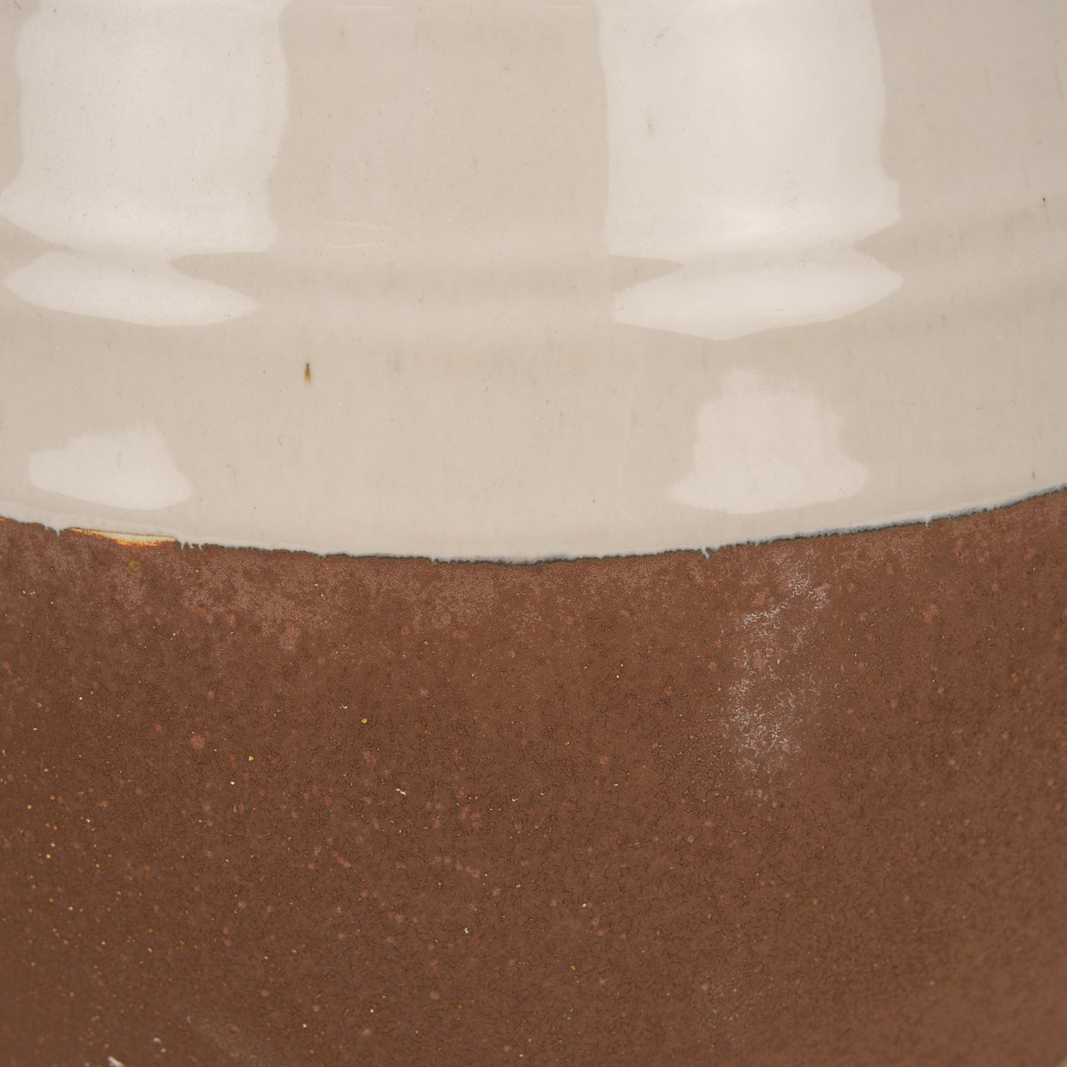 Tryna Small Beige w/ Matte Brown Ceramic Vase-Vase-DECOROLALA
