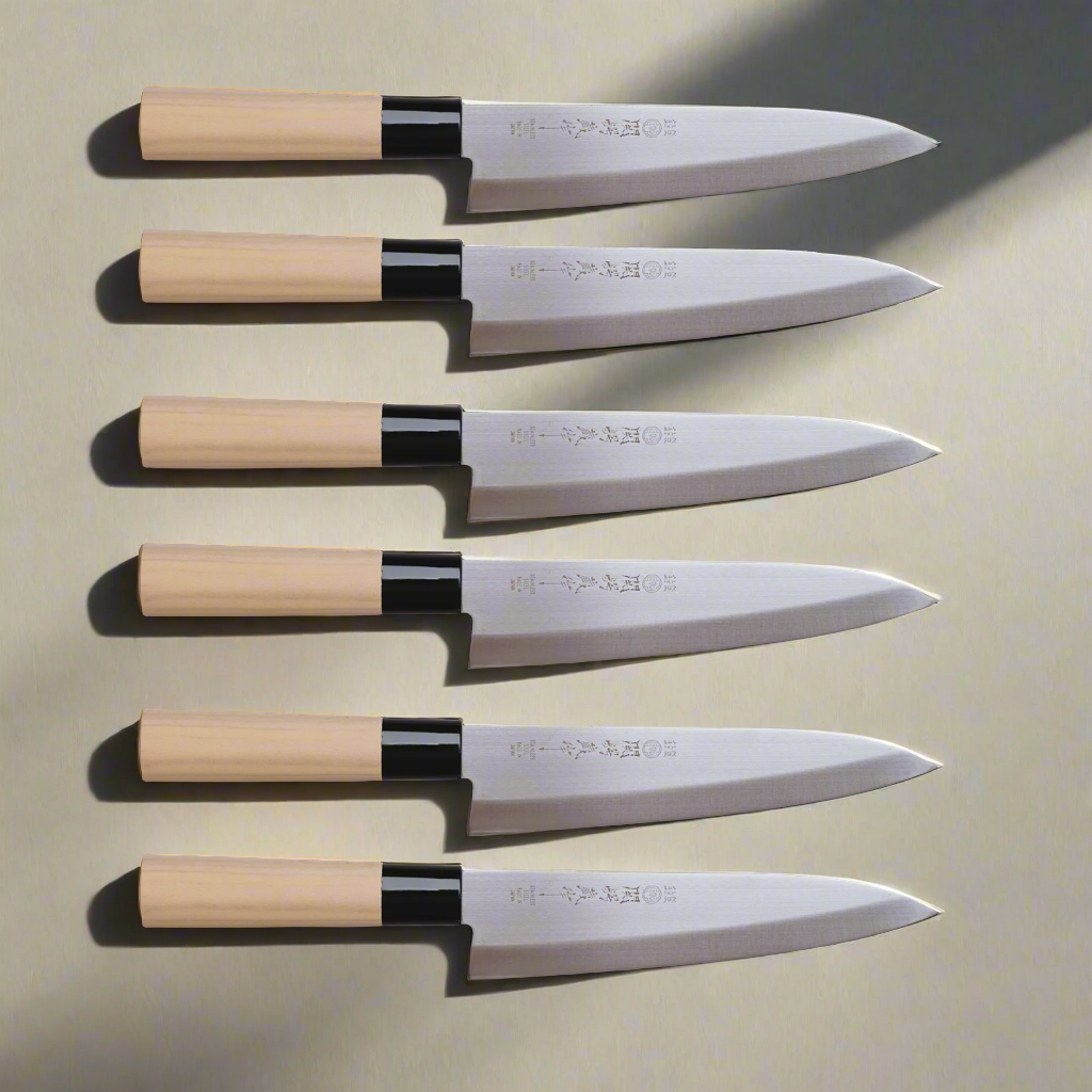 Tsubazo Gyuto Knife 180 Six Bundle for restaurants- Stainless Steel Blade - Made in Japan-Kitchen Knife-DECOROLALA