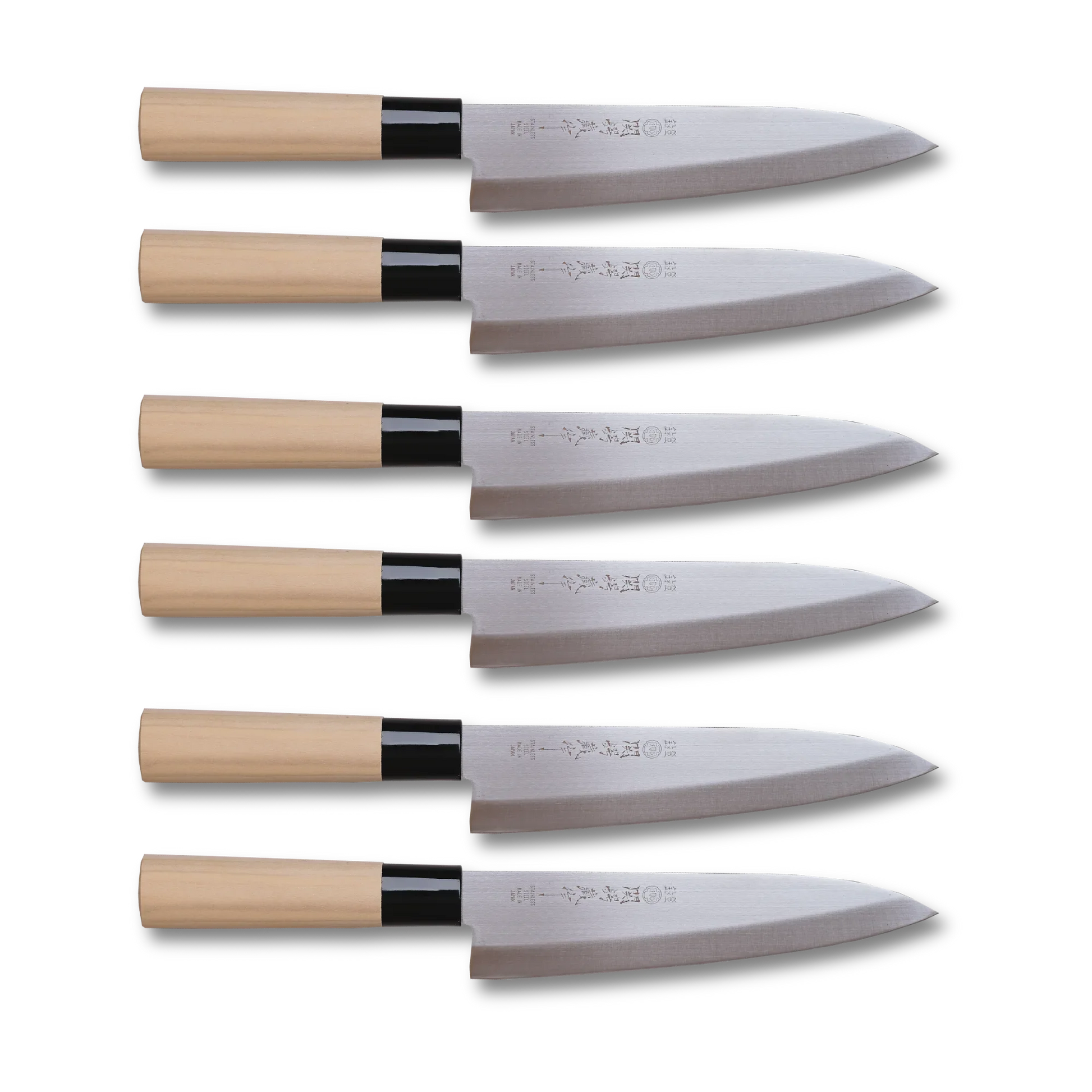 Tsubazo Gyuto Knife 180 Six Bundle for restaurants- Stainless Steel Blade - Made in Japan-Kitchen Knife-DECOROLALA