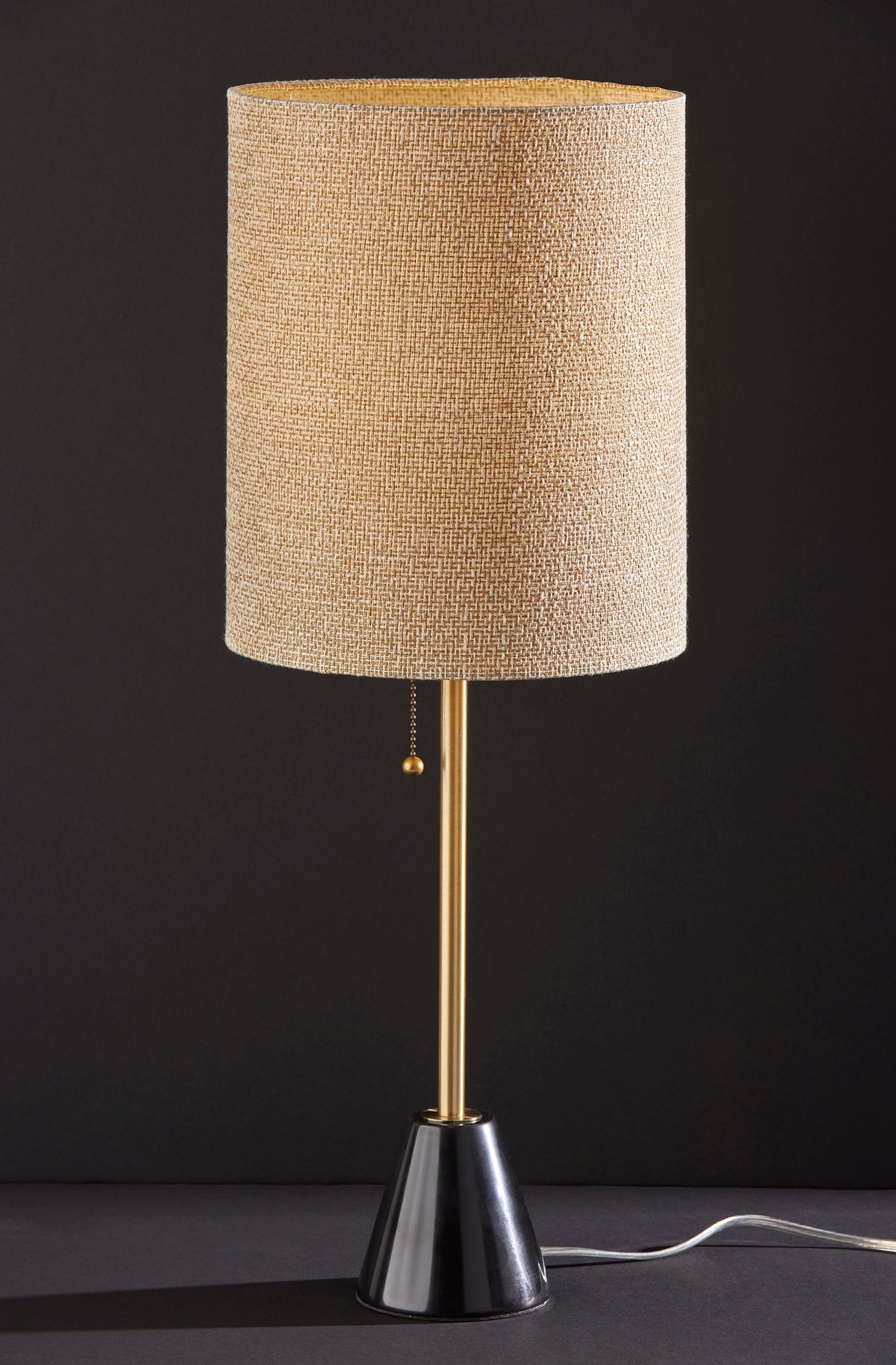 Tucker Table Lamp - Black Marble Brass Beige-Lighting-DECOROLALA