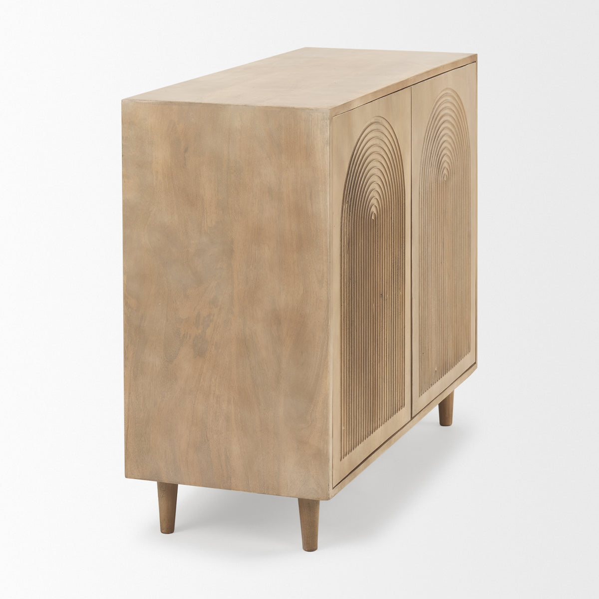Tucker Wood 2 Door Accent Cabinet - Carved Arch Pattern-Accent Cabinets & Chests-DECOROLALA