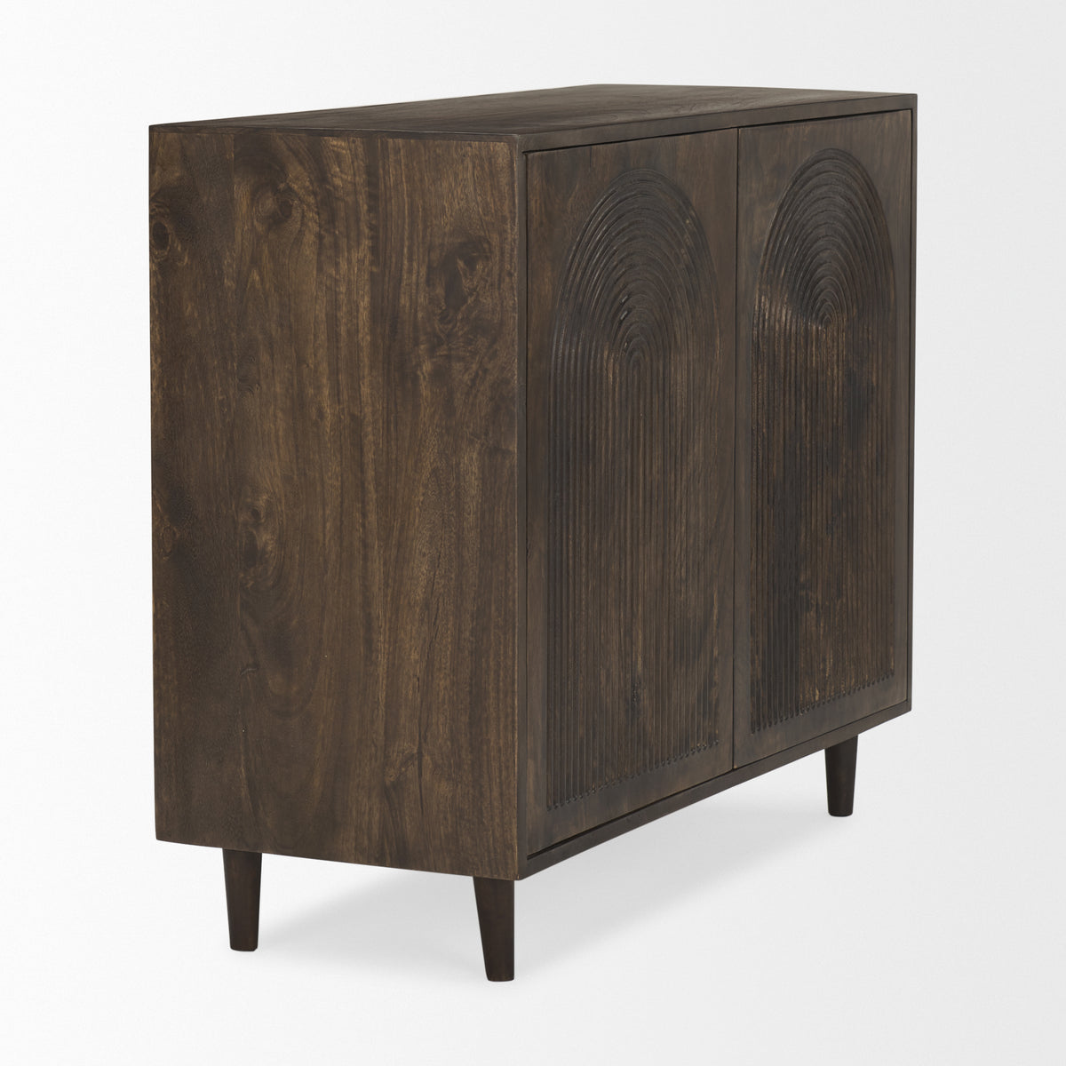 Tucker Wood 2 Door Accent Cabinet - Carved Arch Pattern-Accent Cabinets & Chests-DECOROLALA