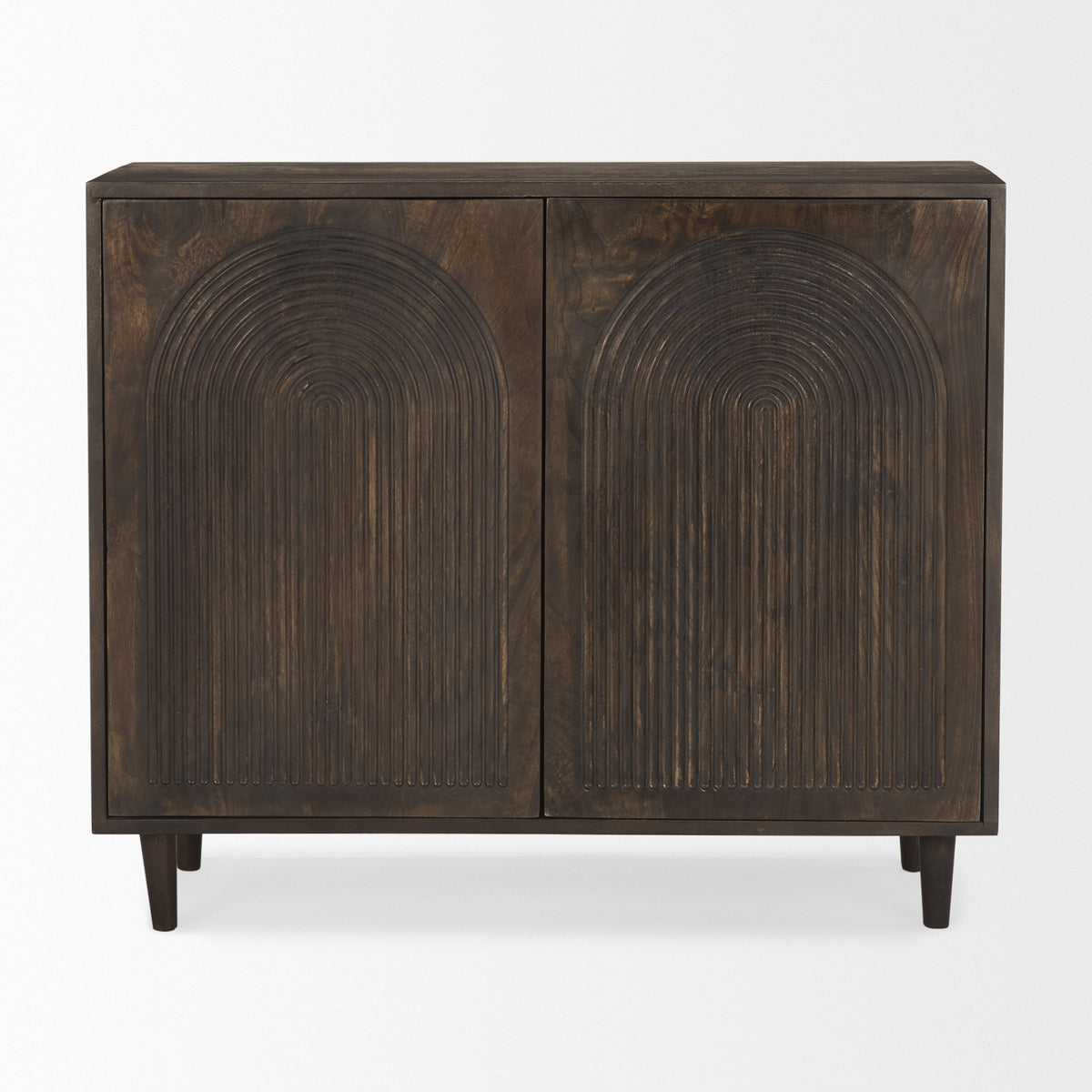 Tucker Wood 2 Door Accent Cabinet - Carved Arch Pattern-Accent Cabinets & Chests-DECOROLALA